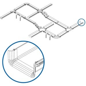 Eaton Tripp Lite Series Toolless Trumpet Drop-Out Kit for Fiber Routing System, 240 mm (10 in.) - Cable Trumpet Spillout -