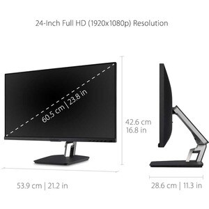 Monitor de pantalla táctil LCD ViewSonic TD2455 - 24.0"" (61.0cm) Class - 16:9 - 6ms - 23.8"" (60.5cm) Viewable - Projecte