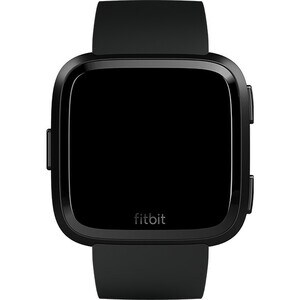 Fitbit Versa Smart Watch - Rectangular Case Shape - 24.07 mm Case Height - 24.07 mm Case Width - Black, Black Aluminium Bo