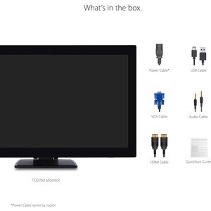 Monitor de pantalla táctil LCD ViewSonic TD2760 - 27"" (68.6cm) Class - 16:9 - 6ms - 27"" (68.6cm) Viewable - Projected Ca
