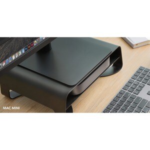Twelve South Curve Riser for iMac & Displays - 1 x Shelf(ves) - 10.8" Height x 13.6" Width - Desktop - Metal - Black