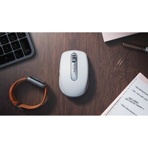 Logitech MX Anywhere 3 Mouse - Bluetooth - USB Type C - Darkfield - 6 Button(s) - Grey - Wireless - 4000 dpi - Scroll Wheel