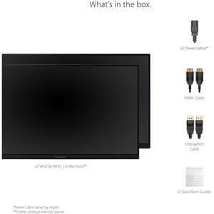 ViewSonic VA2256-MHD_H2 22" 1080p IPS Dual Pack Head-Only Monitors with FreeSync, HDMI and VGA - Two 22" Dual Head Only Mo