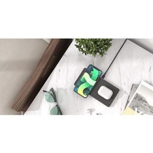 ALOGIC Ultra Power 3-in-1 Wireless Charging Dock - Dual Wireless Charging with USB-A Charging Output - 9 V DC Input - 5 V 