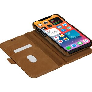 dbramante1928 ApS Lynge Carrying Case (Wallet) Apple iPhone 12, iPhone 12 Pro Smartphone - Tan - Full Grain Leather Body -