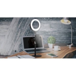 Ergopixel Desktop Tripod Stand With LED Ring Light - Black - Tripod Mount - Black