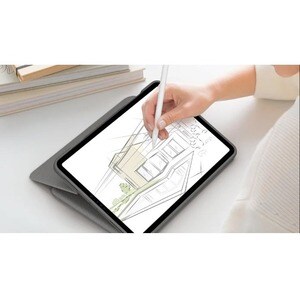 Logitech Folio Touch Keyboard/Cover Case (Folio) Apple, Logitech iPad Air (4th Generation) Tablet - Oxford Gray - Scuff Re