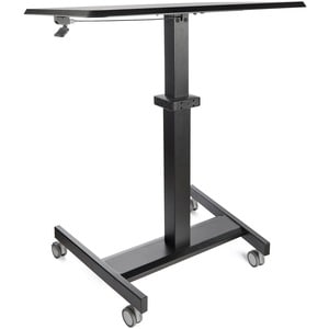 StarTech.com Mobile Standing Desk - Portable Sit-Stand Ergonomic Height Adjustable Cart on Wheels - Rolling Computer/Lapto