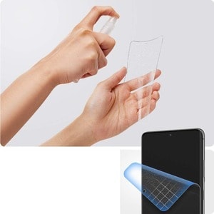 Spigen Neo Flex Solid Polyethylene Terephthalate (PET) Screen Protector - Crystal Clear - For LCD Smartphone - Fingerprint