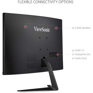 ViewSonic OMNI VX3218-PC-MHD 32" Class Full HD Curved Screen LED Monitor - 16:9 - Black - 80 cm (31.5") Viewable - Multi-d