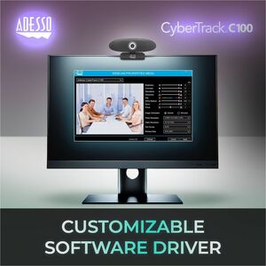 Adesso CyberTrack C100 Webcam - 8 Megapixel - 30 fps - USB 2.0 - 3840 x 2160 Video - CMOS Sensor - Manual Focus - 150° Ang