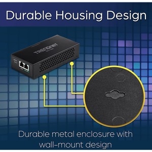 Injecteur POE TRENDnet - Conforme aux normes TAA - 120 V AC, 230 V AC Entrée - 1 x Gigabit Ethernet Port(s) d'entrée - 95 W