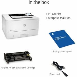 HP LaserJet Enterprise M406dn Desktop Laser Printer - Monochrome - 40 ppm Mono - 1200 x 1200 dpi Print - Automatic Duplex 