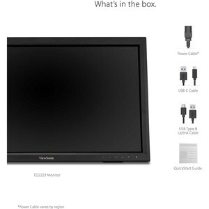 Écran tactile LCD ViewSonic TD2223 22" Class - 16:9 5 ms - 55,9 cm (22") Viewable - Infrarouge - 10Point(s)Écran tactile m