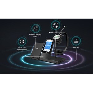 Yealink WH66 Dual UC Kabellos Kopfbügel Stereo Headset - Binaural - Ohraufliegend - 20 Hz bis 10 kHz Frequenzgang - 16000 