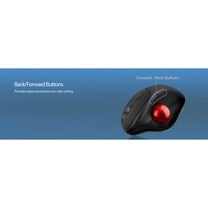 Adesso iMouse T30 Mouse - Radio Frequency - USB - Optical - 7 Button(s) - Black - Wireless - 2.40 GHz - 4800 dpi - Trackba