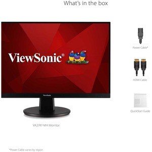 ViewSonic VA2747-MH 27 Inch Full HD 1080p Monitor with FreeSync, 100Hz, Ultra-Thin Bezel, Eye Care, HDMI, VGA Inputs for H