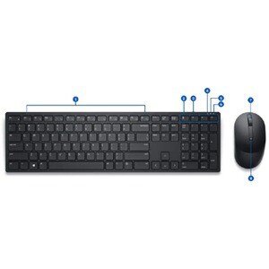DELL KM5221W. Keyboard form factor: Full-size (100%). Keyboard style: Straight. Connectivity technology: Wireless, Device 