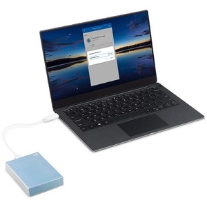 Seagate One Touch STKY1000402 1 TB Portable Hard Drive - External - Light Blue - Desktop PC, MAC Device Supported - USB 3.