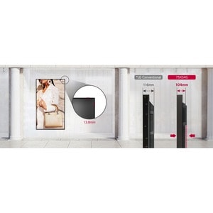 LG 75XS4G-B 190.5 cm (75") LCD Digital Signage Display - 3840 x 2160 - LED - 4000 cd/m² - 2160p - USB - HDMI - Serial - Wi