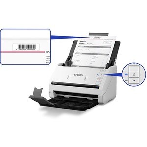 Escáner ADF Epson DS-530 II - Gran formato - 600 ppp Óptico - 30 bits Color - 24-bit Escala de grises - 35 ppm (Mono) - 35
