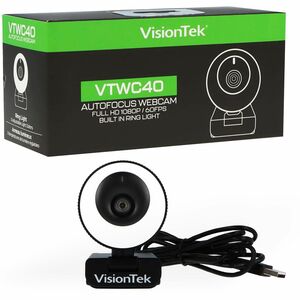 VisionTek VTWC40 Webcam - 2 Megapixel - 60 fps - USB 2.0 - 1920 x 1080 Video - CMOS Sensor - Auto-focus - Microphone