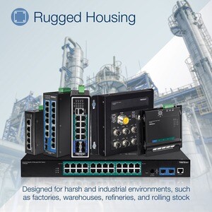 8-Port Industrial Gigabit PoE+ DIN-Rail Switch (24 - 56V)