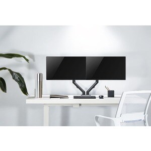 Neomounts Neomounts Pro Desk Mount for Display Screen, LCD Display - Black - Height Adjustable - 2 Display(s) Supported - 