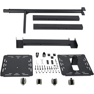StarTech.com Mobile Projector and Laptop Stand/Cart, Heavy Duty Portable Projector Stand/Presentation Cart (22lb/shelf), H