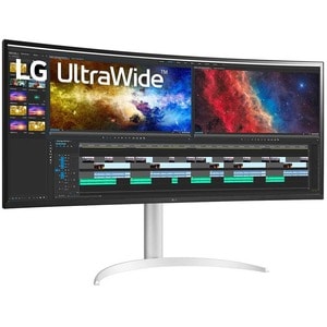LG Ultrawide 38BP85C-W 37.5" UW-QHD+ Curved Screen Edge LED Gaming LCD Monitor - 21:9 - Black, White, Silver - 38" Class -