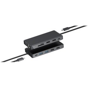 Alogic MV2 USB Type A, USB Type C Docking Station for Notebook - Memory Card Reader - SD - 100 W - Black - 2 Displays Supp