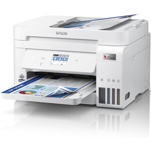 Epson ET-4856 Wireless EcoTank Inkjet Multifunction Printer - Colour - White - Copier/Fax/Printer/Scanner - 33 ppm Mono/20