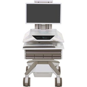 Ergotron CareFit Medical Trolley - TAA Compliant - 5 Drawer - Push/Pull Handle - 17.01 kg Capacity - 4 Casters - 127 mm Ca