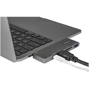 StarTech.com USB C Multiport Adapter for MacBook Pro/Air, USB Type-C to 4K HDMI, Power Delivery, SD/MicroSD, USB 3.0 Hub, 