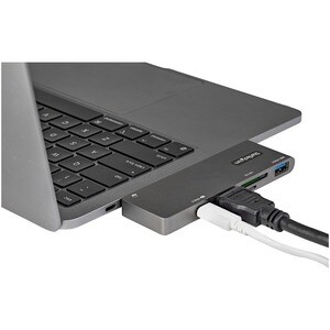 StarTech.com USB C Multiport Adapter for MacBook Pro/Air, USB Type-C to 4K HDMI, Power Delivery, SD/MicroSD, USB 3.0 Hub, 