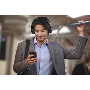 Jabra Evolve2 75 Wireless On-ear Stereo Headset - Black - Binaural - USB-C - Ear-cup - 3000 cm - Bluetooth - 20 Hz to 20 k