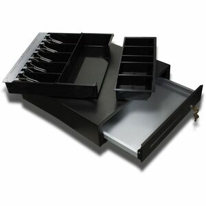 Adesso MRP-16CD Cash Drawer - 5 Bill - 8 Coin - 1 Media Slot - 3 Lock Position - Serial Port - Steel - 99.1 mm Height x 40