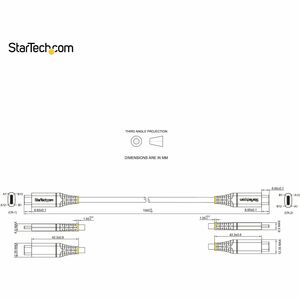 StarTech.com Cable de 1m USB-C 10Gbps - USB Tipo C Certificado por USB-IF - USB TipoC USB 3.2 Gen 2 - Entrega de Alimentac