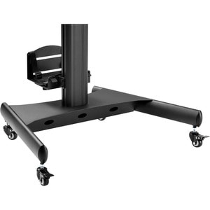 StarTech.com Mobile Standing Workstation with Monitor Mount, CPU/PC Holder, Height Adjustable Desktop Computer Cart, Stand