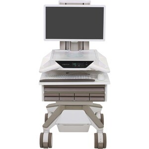 Carrello medico Ergotron CareFit - TAA Conforme - 5 Cassetto - Premi/Tira Maniglia - 17,01 kg Capacità - 4 Casters - 127 m