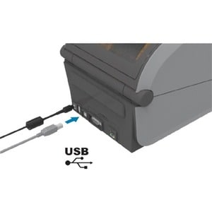 Zebra ZD621R Desktop Thermal Transfer Printer - Monochrome - Label/Receipt Print - Ethernet - USB - USB Host - Serial - RF