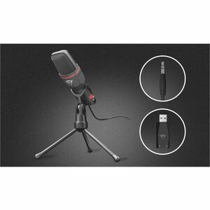 Microphone Trust Gaming 212 - Filaire - Condensateur - 1,80 m - 50 Hz à 16 kHz - Omnidirectionnelle - Bureau, Handheld - U