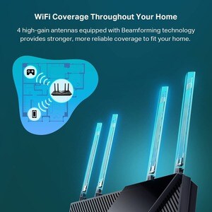 TP-Link Archer AX55 Wi-Fi 6 IEEE 802.11ax Ethernet Wireless Router - Dual Band - 2.40 GHz ISM Band - 5 GHz UNII Band - 4 x