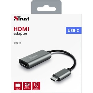 Station d'accueil Trust Dalyx USB Type C pour Ordinateur portable/Tablette/Moniteur - 4K - 3840 x 2160 - 1 x Ports USB - U