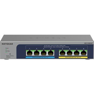 Netgear 8-port Ultra60 PoE++ Multi-Gigabit (2.5G) Ethernet Plus Switch - 8 Ports - 2.5 Gigabit Ethernet - 2.5GBase-T - 3 L