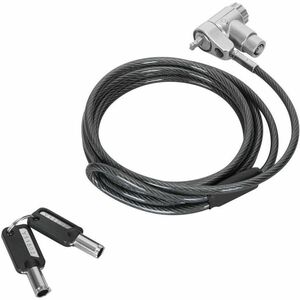 Targus DEFCON Ultimate Universal Keyed Single Head Lock, Retail - 6.5 ft (1.98 m) Cable - Patented T-bar/Key Lock - Silver