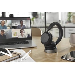 Jabra Evolve2 75 Wireless On-Ear Headset - USB-C - Unified Communication Optimised - No Charging Stand