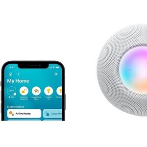 Apple HomePod mini 蓝牙 智能音箱 - Siri 支持 - 白 - 360° Circle Sound - 无线局域网