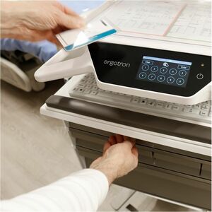Ergotron CareFit Medical Trolley - TAA Compliant - 1 Drawer - 17.01 kg Capacity - 4 Casters - White, Warm Grey - 27" (68.5