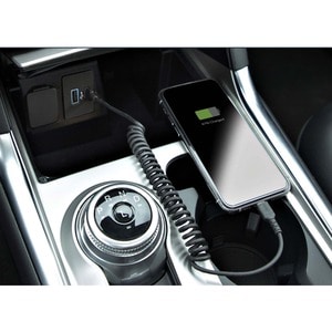 50cm USB C auf Lightning Kabel, spiralkabel, MFi-zertifiziert, Schnellladekabel für iPhone/iPad , schwarz, USB C 2.0 - Cab